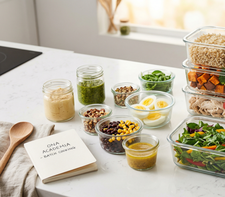 Batch Cooking: nutrición real para agendas apretadas.